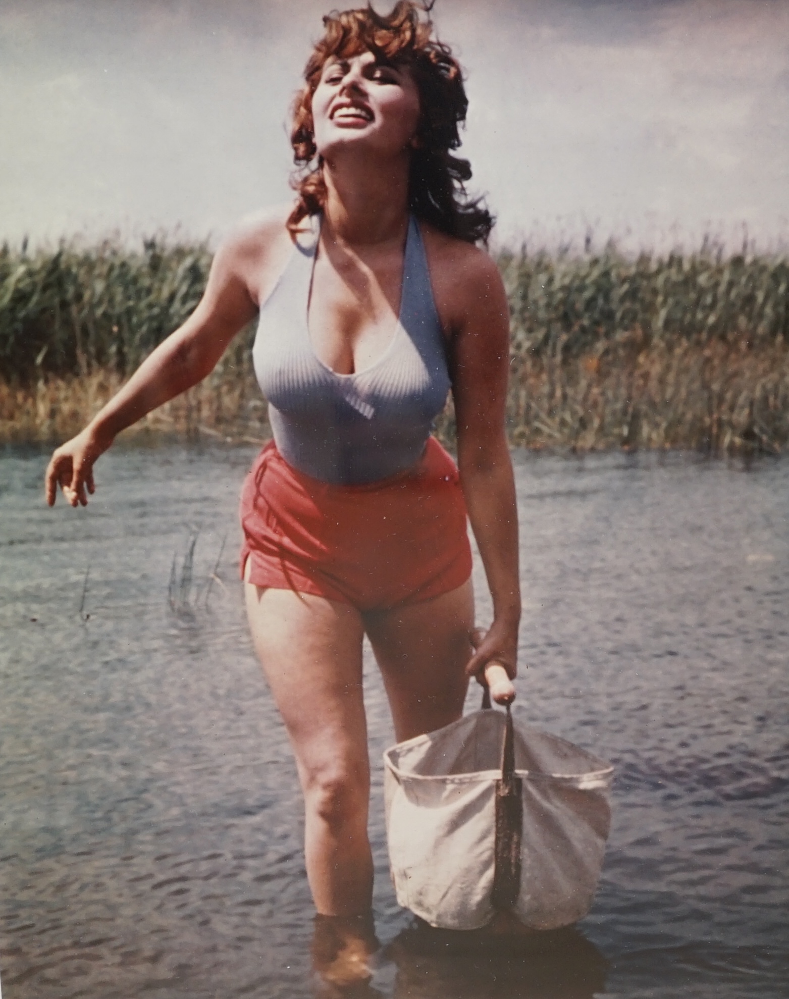 Lorens Baggage, vintage colour photograph of Sophia Loren, circa 1955, Getty Images Gallery label verso, 37 x 29cm. Condition - good